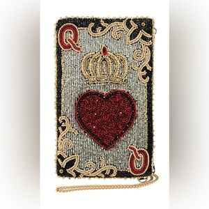 Mary Frances Queen of Hearts Crossbody Phone Bag